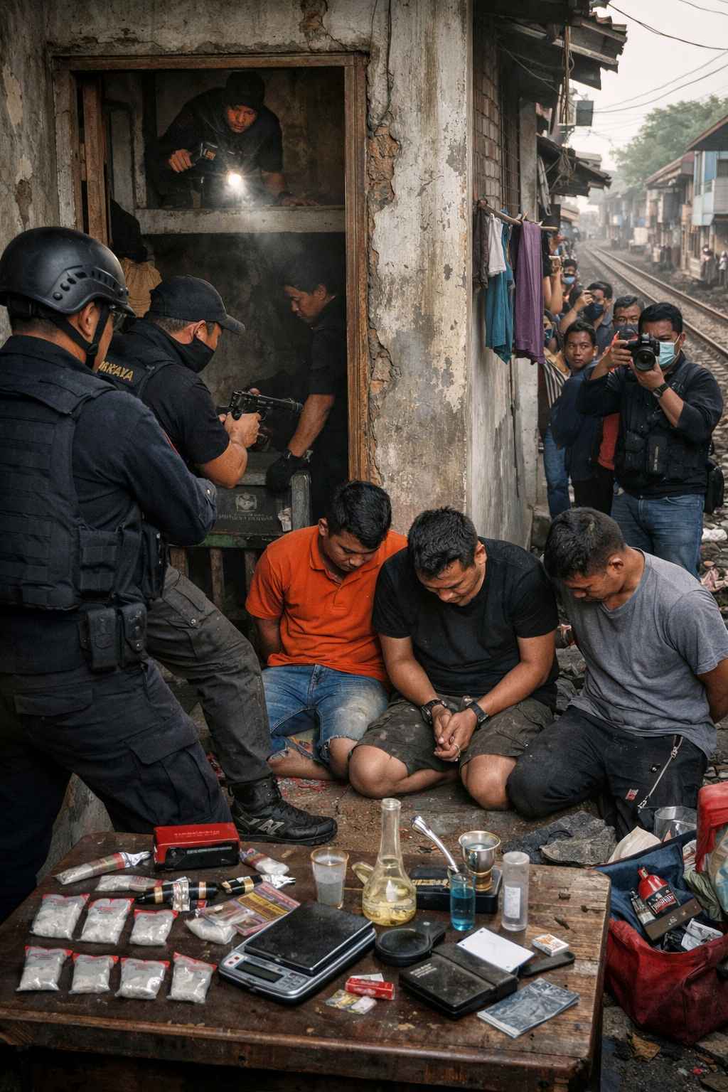 Penggerebekan Pesta Sabu Surabaya, Ketua RT Ikut Diamankan